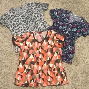 Nurse Scrub Patterned Tops